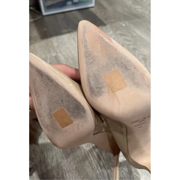 JIMMY CHOO NUDE PATENT STILLETO SIZE 42 - Picture 2 of 7